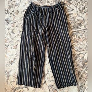 Navy Striped Women's Chinos